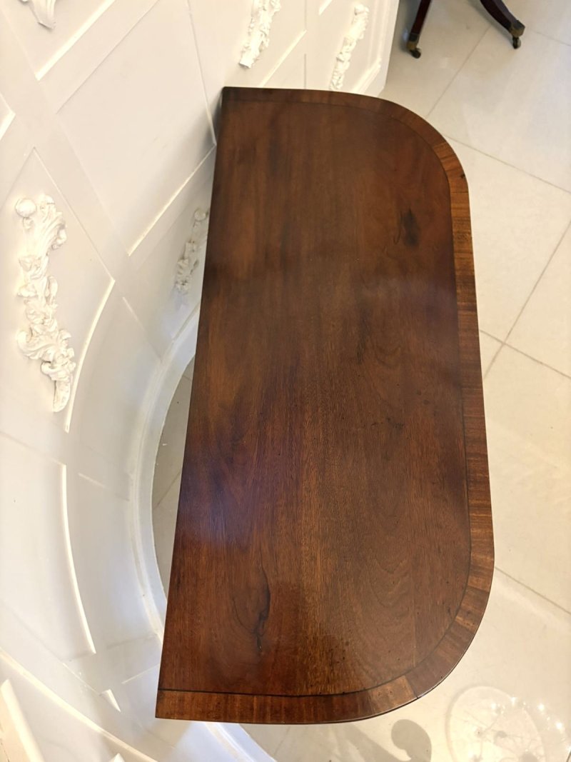 Antique George III Figured Mahogany Console Table - Image 6